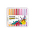 Monami Double Ended 24 Colors Permanent Marker Name Pen Set